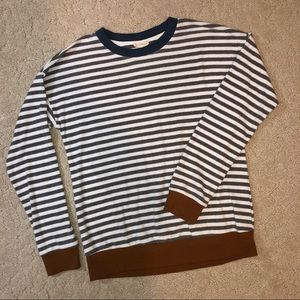 Anthro Pullover S Hem & Thread Stripe Top